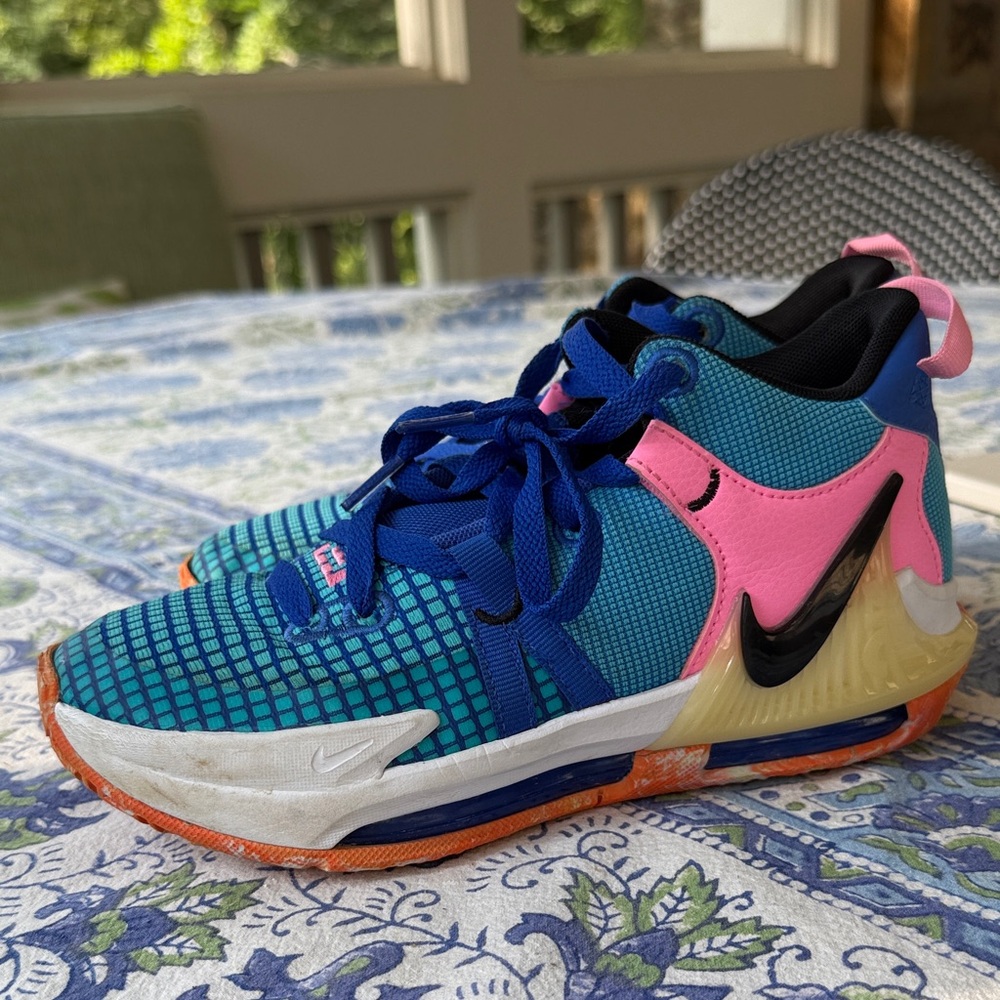 Nike Kids Blue and Pink Sneakers